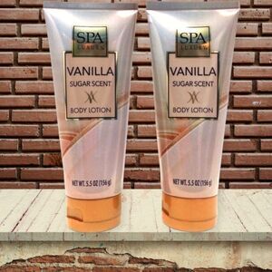 Lot Of 2 Spa Luxury Vanilla Sugar Scent Body Lotion 5.5 Ozs Each